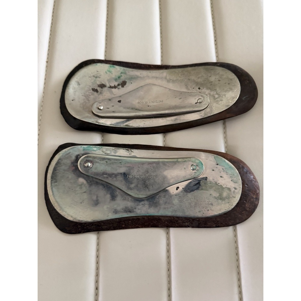 Antique Dr. Scholl's Tri-Spring Arch Supports Metal Shoe Inserts Pat. 1909